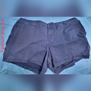 Fashion Bug Navy Cotton Blend Casual Shorts
